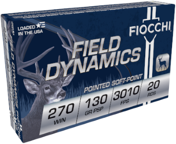 Fiocchi .270 Win 130gr PSP Rifle Ammo (20/box)