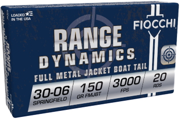 Fiocchi .30-06 150gr FMJ-BT Rifle Ammo (20/box)