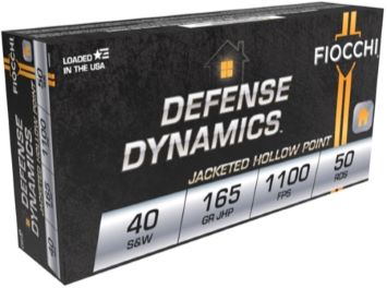 Fiocchi .40 S&W 165 JHP Ammo (50/box)