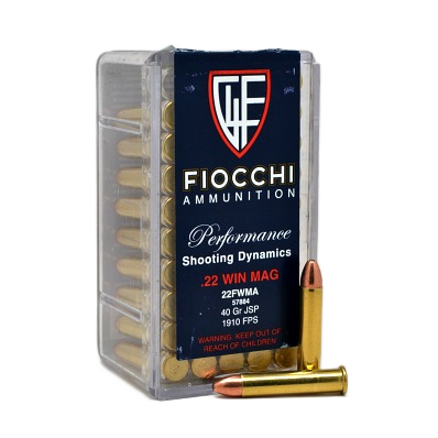 Fiocchi .22 WMR 40gr JSP Rimfire Ammo (50/box)