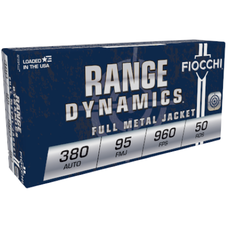 Fiocchi .380 Auto 95gr FMJ Handgun Ammo (50/box)