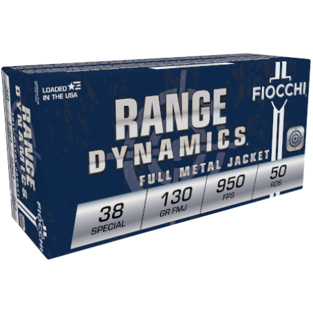 Fiocchi .38 Special 130gr FMJ SD Handgun Ammo (50/box)