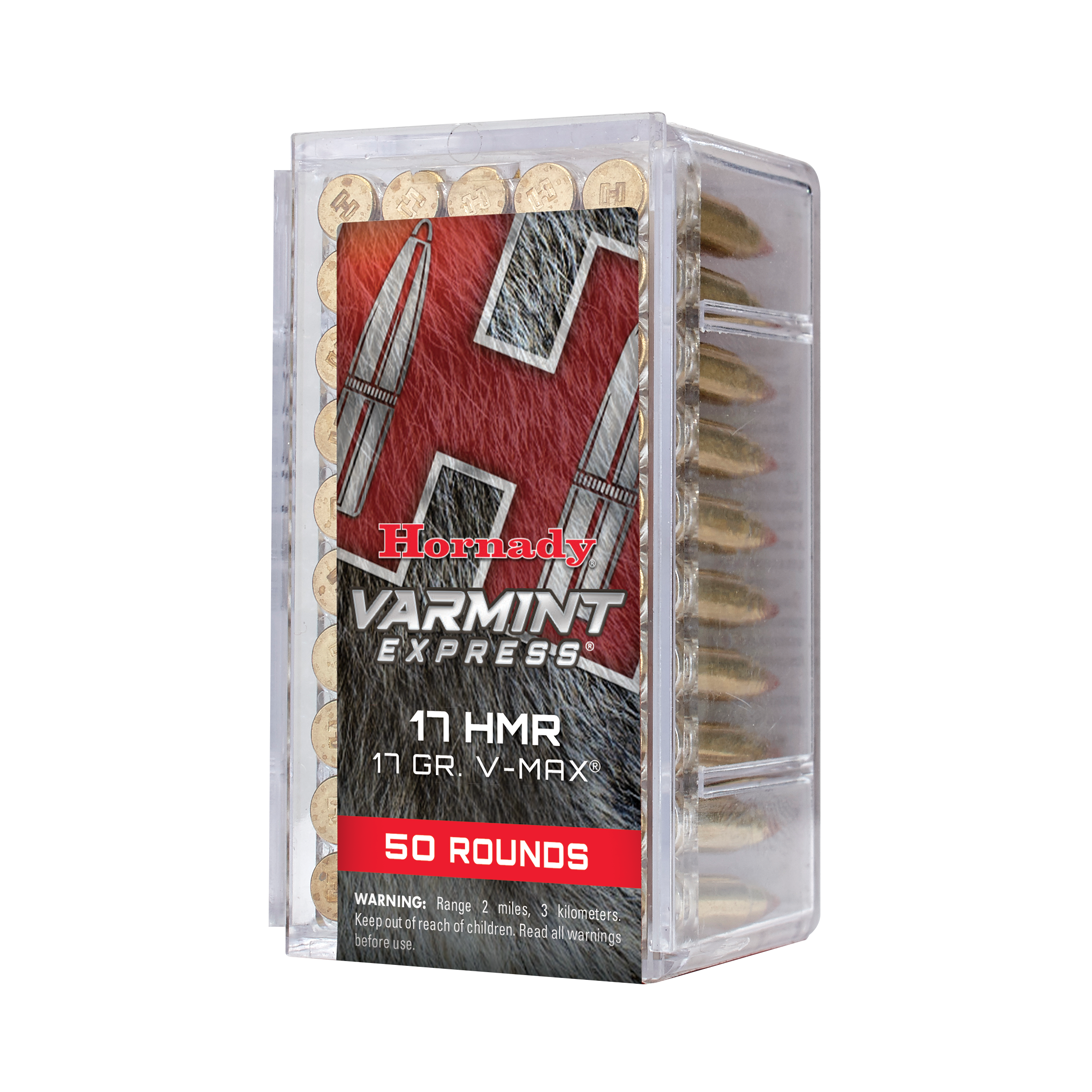 Hornady 17cal HMR 17gr V-MAX Rimfire Ammo (50/box)