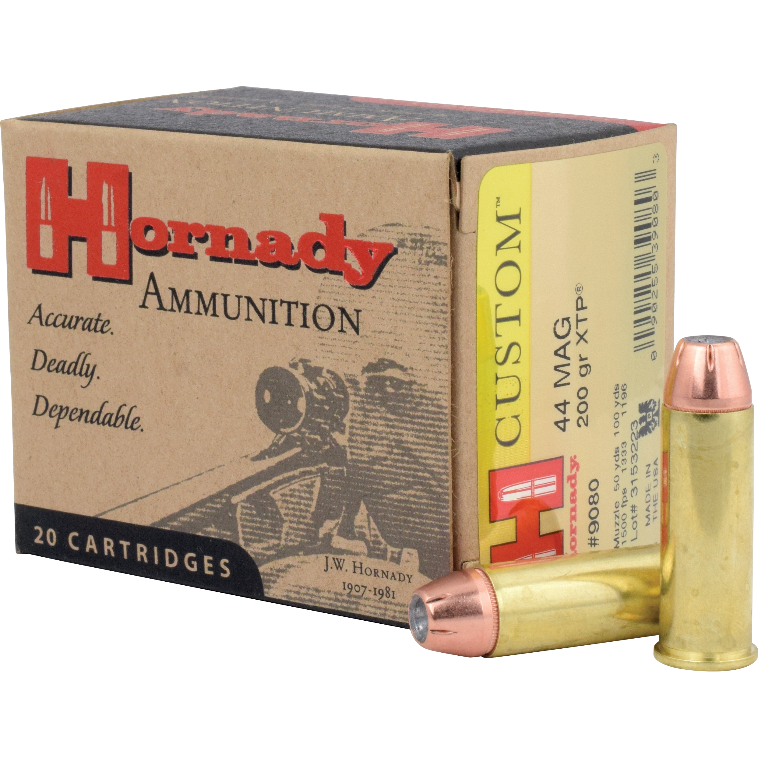 Hornady 44 Rem Mag 200gr XTP Handgun Ammo (20/box)