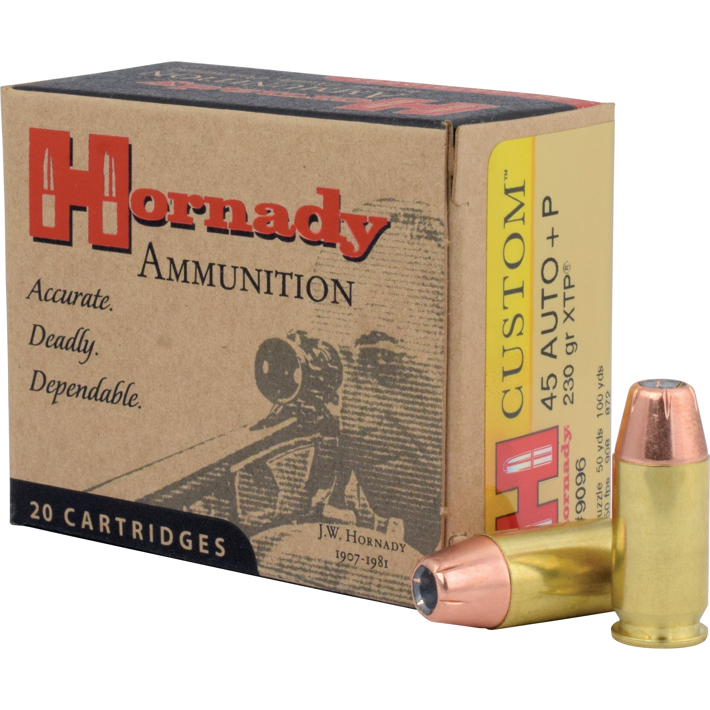 Hornady 45 Auto+P 230gr XTP Handgun Ammo (20/box)