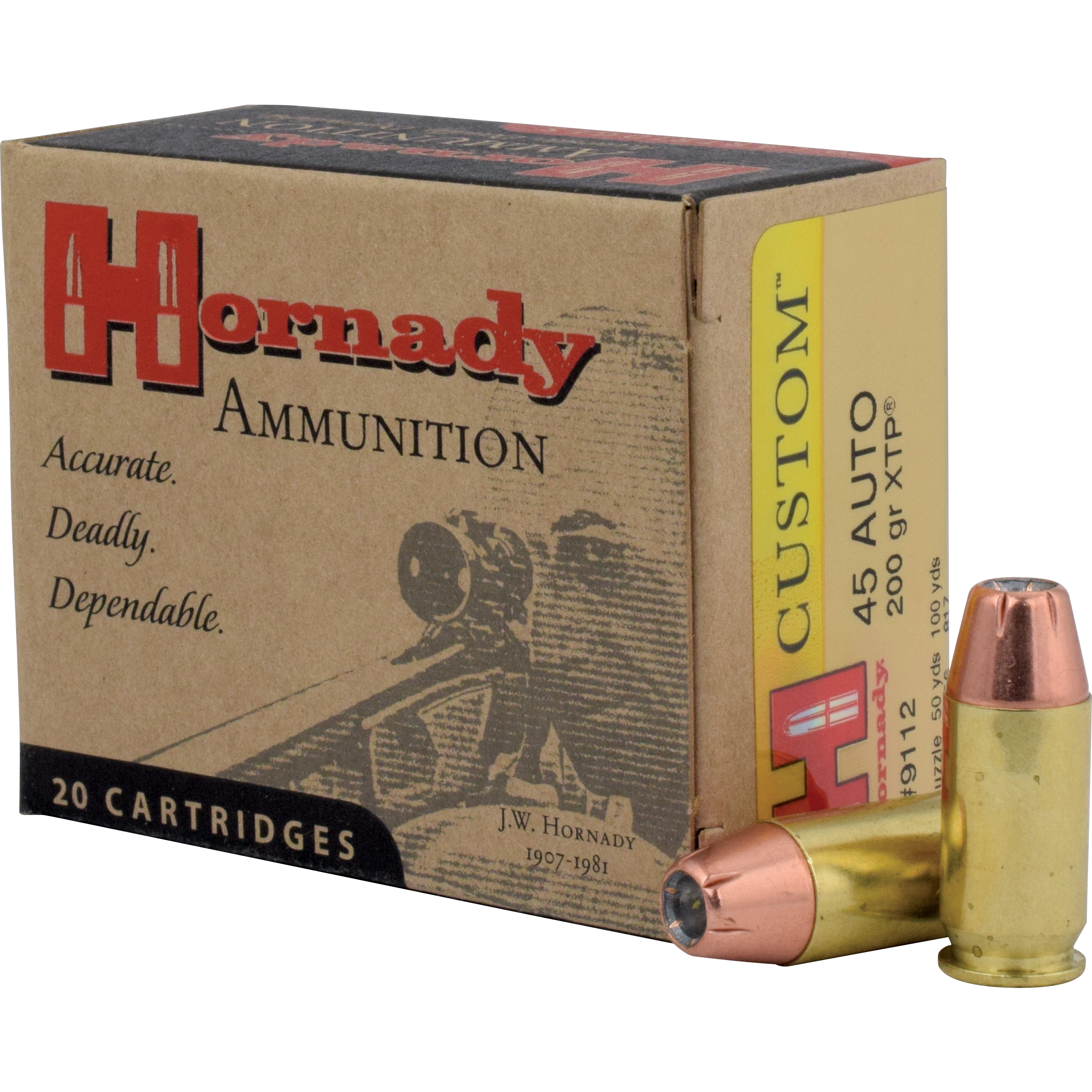 Hornady 45 Auto 200gr XTP Handgun Ammo (20/box)