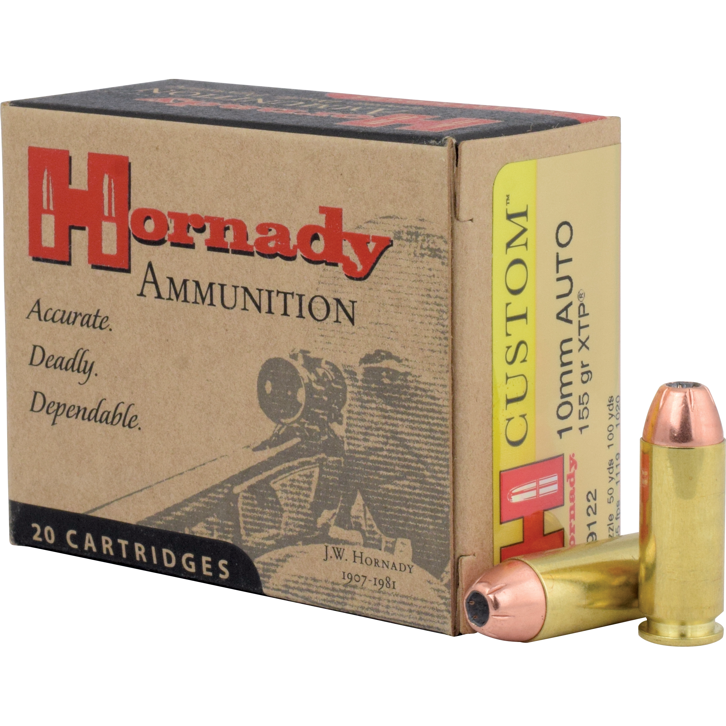 Hornady 10mm Auto 155gr XTP Handgun Ammo (20/box)