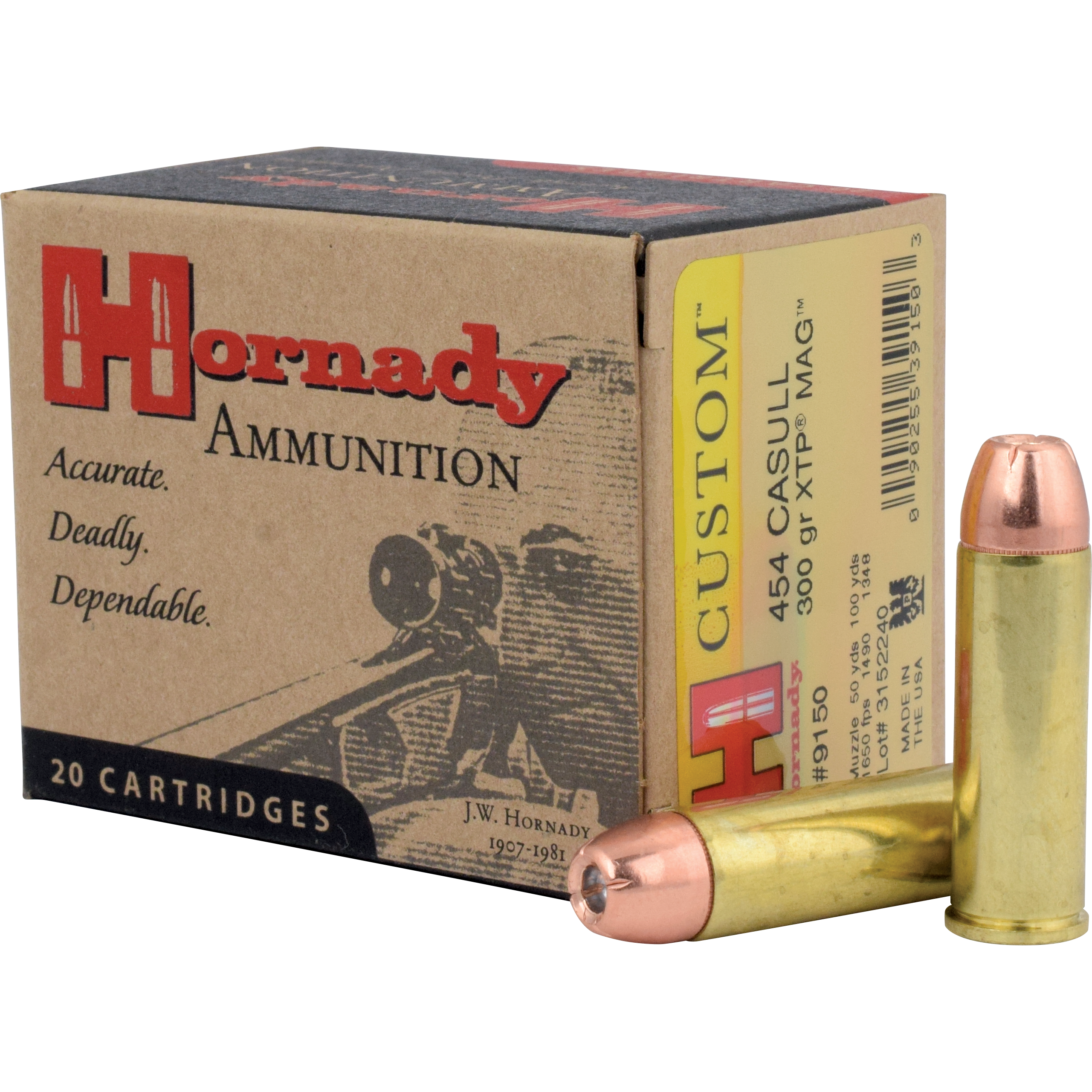 Hornady 454 Casull 300gr XTP Mag Handgun Ammo (20/box)